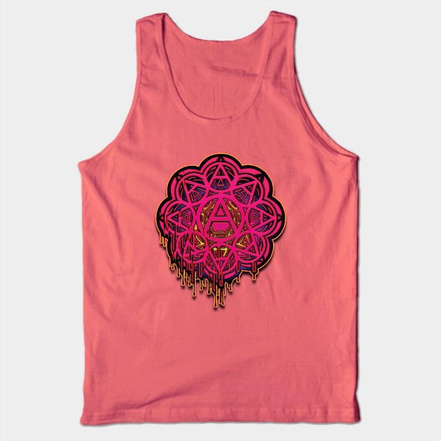 Anarcho Flower Hot Pink Graffiti Tank Top by BlackCollarPolitics